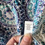 C Est 1947 Women's Blue White Cold Shoulder Kimono Tassel XL Dress Cover Up Photo 9