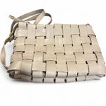 Anthropologie Lindy Woven Clutch Crossbody Woven Basket Weave Bag Purse Vegan Photo 2