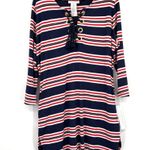 La Blanca Sailor Striped Lace-Up Cover-Up Tunic in Red, white & blue Size XL NWT Photo 2