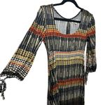 Costa Blanca Bohemian Multicolor Long Sleeve Pullover Scoop Neck Women's Dress S Tan Photo 5