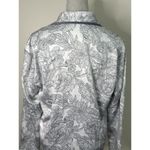 Nordstrom Rack Women's Gray/White Floral Satin Button Up Sleep Shirt M NWOT Photo 4