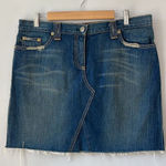 J.Crew NWT  Frayed Hem Denim Mini Skirt Photo 0