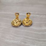 Vintage Clip On Earrings Stunning Gold Tone Statement Woven Design Stylish Photo 3