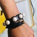 Fendi  Black Ribbon And Pearls Choker - Rare & HTF Photo 2