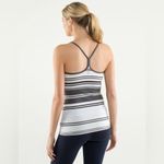 Lululemon Power Y Tank Luon Black White Tan Women's Tank Top Size 8 Photo 2