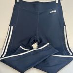 Adidas  Navy Leggings with White Stripes Photo 0