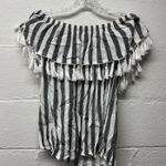 Kori America  Striped Off-Shoulder Tassle Top Photo 2