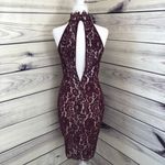 Keepsake Purple Lace Choker Bodycon Dress Photo 4