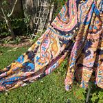 Sanctuary Multicolor Semi Sheer Paisley Sparkle Blouse Size X Small Puff Sleeves Photo 5