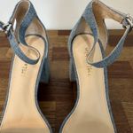 J. McLaughlin  Womens Esme Heels 8 Blue Chambray Denim Pump Sandal Event Photo 4