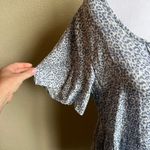 Daytrip v-neck short sleeve tiered blue print mini dress | medium Photo 1