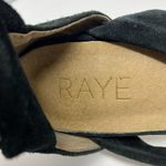 Raye Revolve Nat Black Suede Knotted Heels Strappy Knot EU 39.5 Fits US 8.5 Photo 5