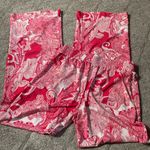 IMAN boho paisley gem colored pink with metallic detail pull on palazzo pant Size M Photo 2