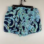 Lilly Pulitzer Ocean Trail Shorts In High Tide Navy Scuba Doo Size Small 001485 Photo 2