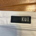 Kut From The Kloth  High Rise White Cropped Jeans W/Raw Hem Size 14-EUC Photo 4