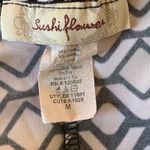 Black and white flowy dress with jeweled belt detail Size M Photo 3