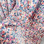 Lulus floral silky babydoll mini dress w/ tie back size small Pink Photo 7