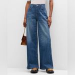 Triarchy  Medium Indigo Wide Leg Organic Cotton Jeans High Rise Ms Fonda Photo 10