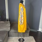 Women’s Yellow Midi Dress Mock Neck Plaid Long Sleeves and Bow Detail Size 2XL Photo 2