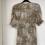 Faithfull the Brand Faithful The Brand Margherita Brown Animal Print Smocked Mini Dress Womens 4 Photo 9