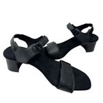 Munro  Sandals‎ Size 8.5 Wide Black Open Toe Leather Denise II Block Heel NEW Photo 7