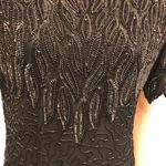 Laurence Kazar Vintage Beaded Black Dress Photo 4