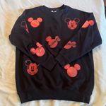 Disney Mickey Mouse Icon pullover Women Black/Red  parks sweater sweatshirt Small Photo 0