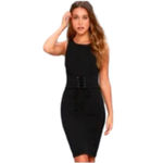 Lulus New Black  Knee Length Dress, Office, NWOT, Small Photo 1