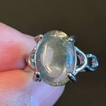 Greenish opal S925 silver ring size 5.25 Photo 4