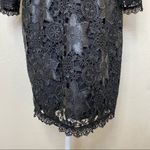 Nanette Lepore  Black Floral Lace Dress 6 NWT Photo 4
