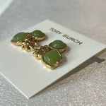 Tory Burch Brand new  gold and green earrings Photo 2