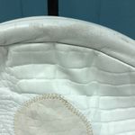 Vtg‎ Noble Handbags Inc NYC NY genuine leather bag purse White Photo 2
