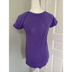 Zella Womens Seamless Short Sleeve Purple Perforated Workout Gym Top Size Small Photo 2