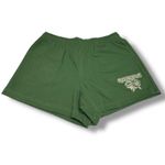 Empyre Green Rose Athletic Shorts Large Embroidered Sweat Shorts Photo 3