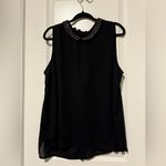 Attention  Black Embellished Collar Sleeveless Blouse – Size XL Photo 2