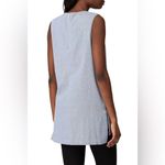 Victor Alfaro X RTR Pinstripe Sleeveless Top Blue And White Stripes 100% Cotton Photo 1