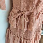 House of Harlow 1960 Blush Tiered Mini Dress Pink Size L Photo 5