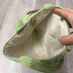 Crochet Flower Tote Bag Green Photo 1