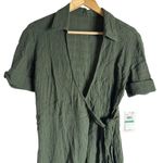 BECCA by Rebecca virtue  Playa Textured Collared Wrap Shirtdress Cover-Up Size L Photo 2