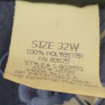 Maggie Barnes Maggie‎ Barnes Women's Size 32W Blue Floral Print Short Sleeve Button Down Shirt Photo 3