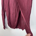Wilfred Burgundy Crossover Back Long Sleeve Shirt Size Small Red Photo 2