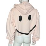 Human Nation Cropped Pink Smiley Face Hoodie Women’s Sz S Photo 2