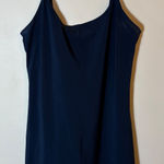 Abercrombie & Fitch  Navy Blue Cami Dress Large Tall‎ Adjustable Straps Mini Photo 0