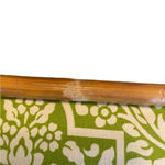 Vintage Donna Dixon green damask bamboo clutch coastal preppy Gives Tory Burch Photo 4