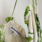 Reformation  Louelle Dress Rialto White & Green Floral NWT Summer Dress Size 12 Photo 8