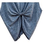 Beyond Yoga Crossroads Bralet Front Twist Gray Space Dye Crop Top Small Photo 3