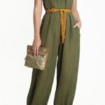 Zimmermann  Belted Crinkled Jumpsuit playsuit in army green size 0/Small Photo 1