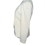 Womens Vintage Matthew & Davis For BL Ivory Gold Trim Knit Sweater Blazer Sz 6P Photo 3