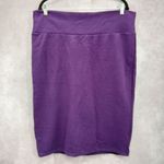 LuLaRoe  Purple Short Knee Length Pencil Skirt Plus Size 3XL Photo 0