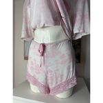 Honeydew White Pink Toile Lace Trim Pajama Set Shirt & Shorts Sleepwear Size XL Photo 5